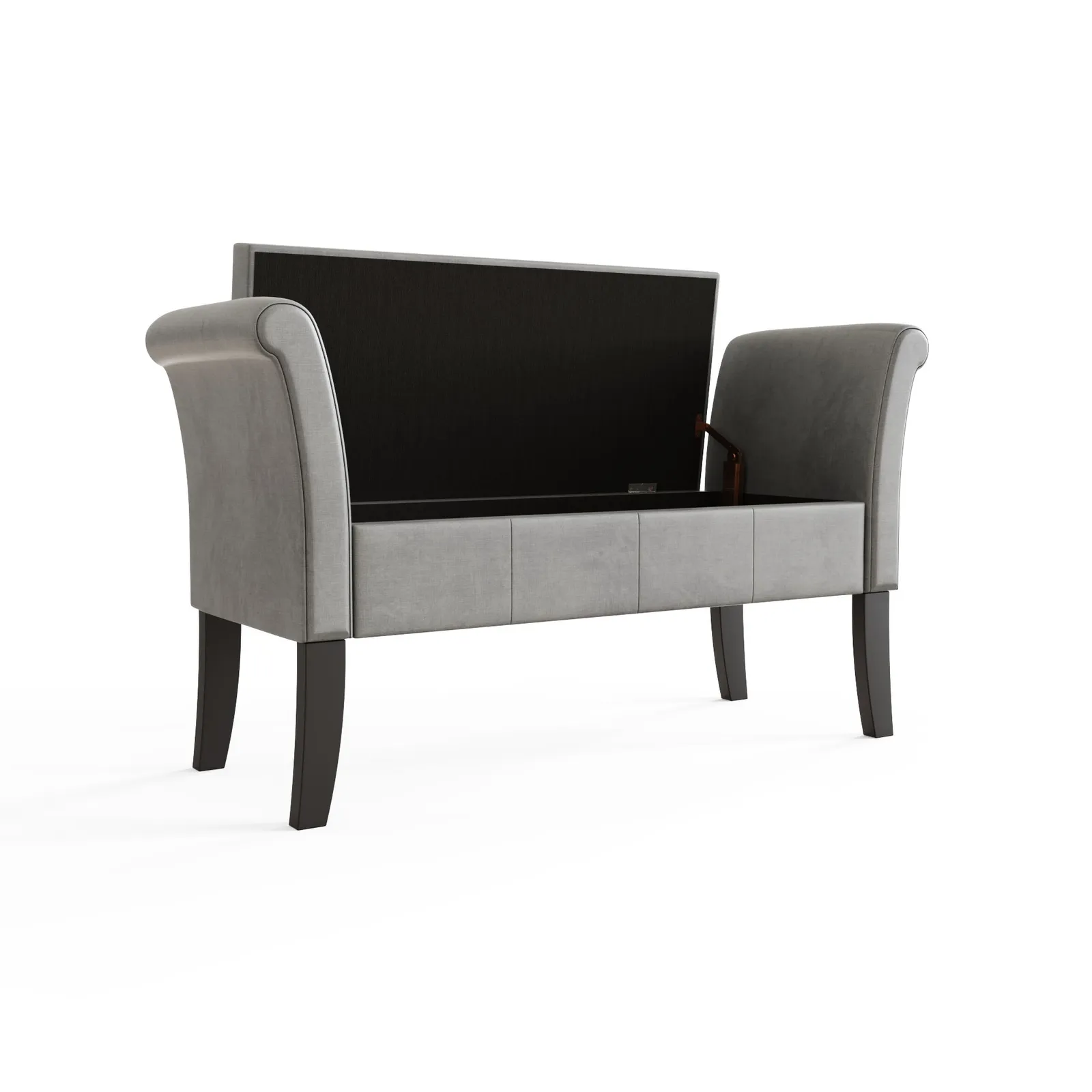 GFW Balmoral Chenille Window Seat in Grey 6