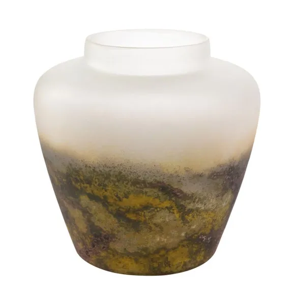 Hestia Glass Decorative Wide Rimmed Vase