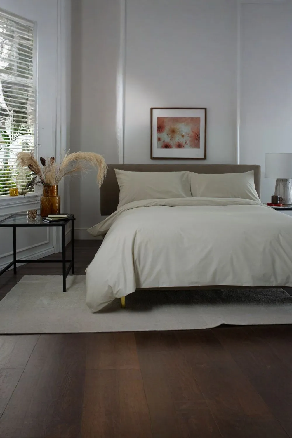 The Lyndon Company Luxury 100% Cotton 200 Thread Count Duvet Cover Set in Taupe 2