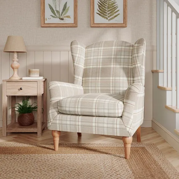 Charnwood Check Occasional Armchair 1