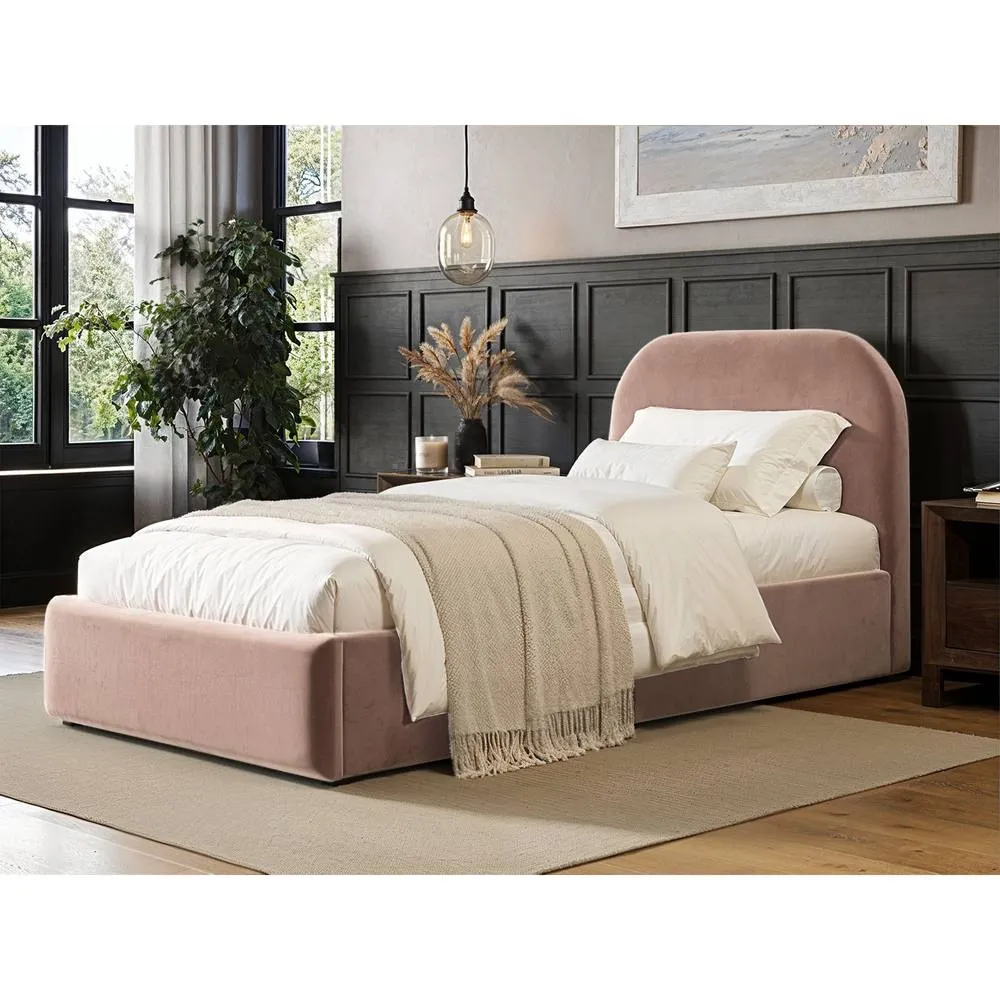 Flair Alba Single Ottoman Bed in Pink 1