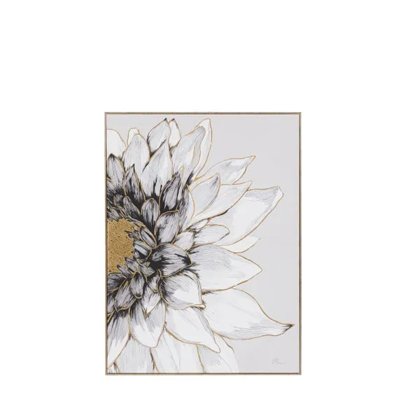 Cedar and Sage Floral Dahlia Study Framed Canvas 4