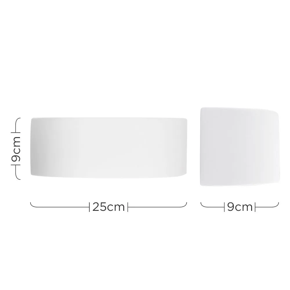 ValueLights Planter Glaze Pair of White Indoor Wall Lights 4