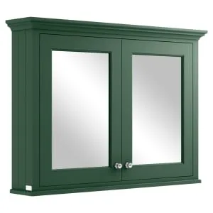 Bayswater Hunter Green Bathroom Mirror Cabinet - 1050mm