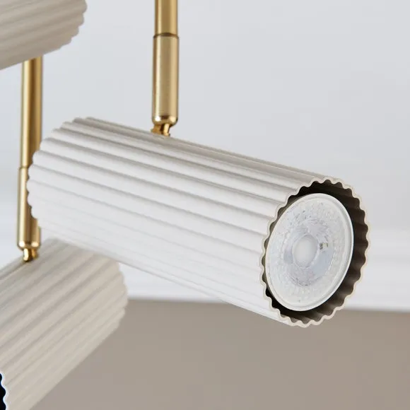Georgi Industrial Ribbed 3 Light Adjustable Semi Flush Spotlight 3