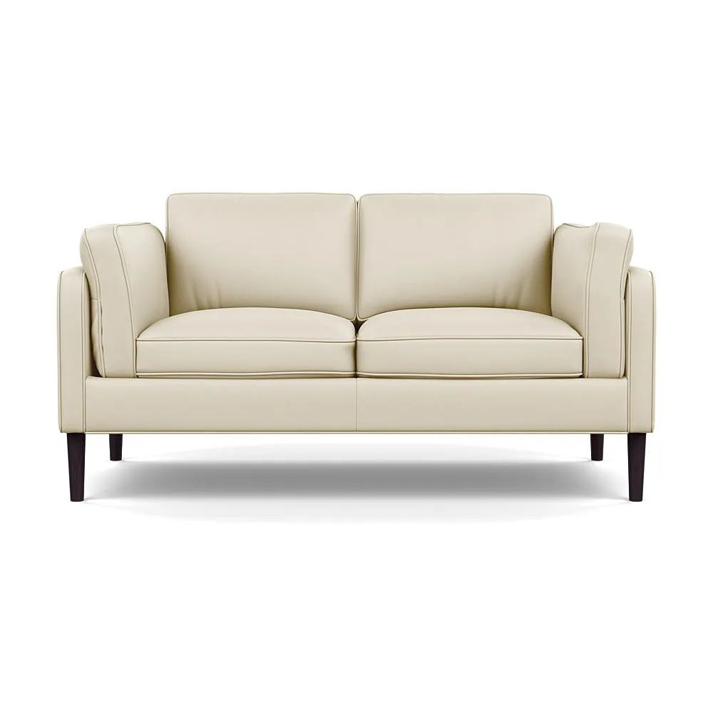 Heal's Sonno 2 Seater Leather Grain Storm 006 Wenge Black Feet 1