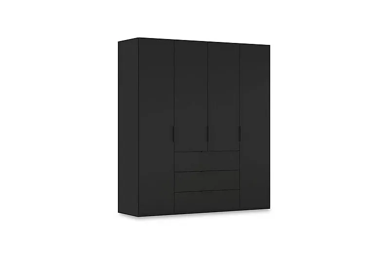 Haven 201cm 4 Door Combi Wardrobe with Décor Doors