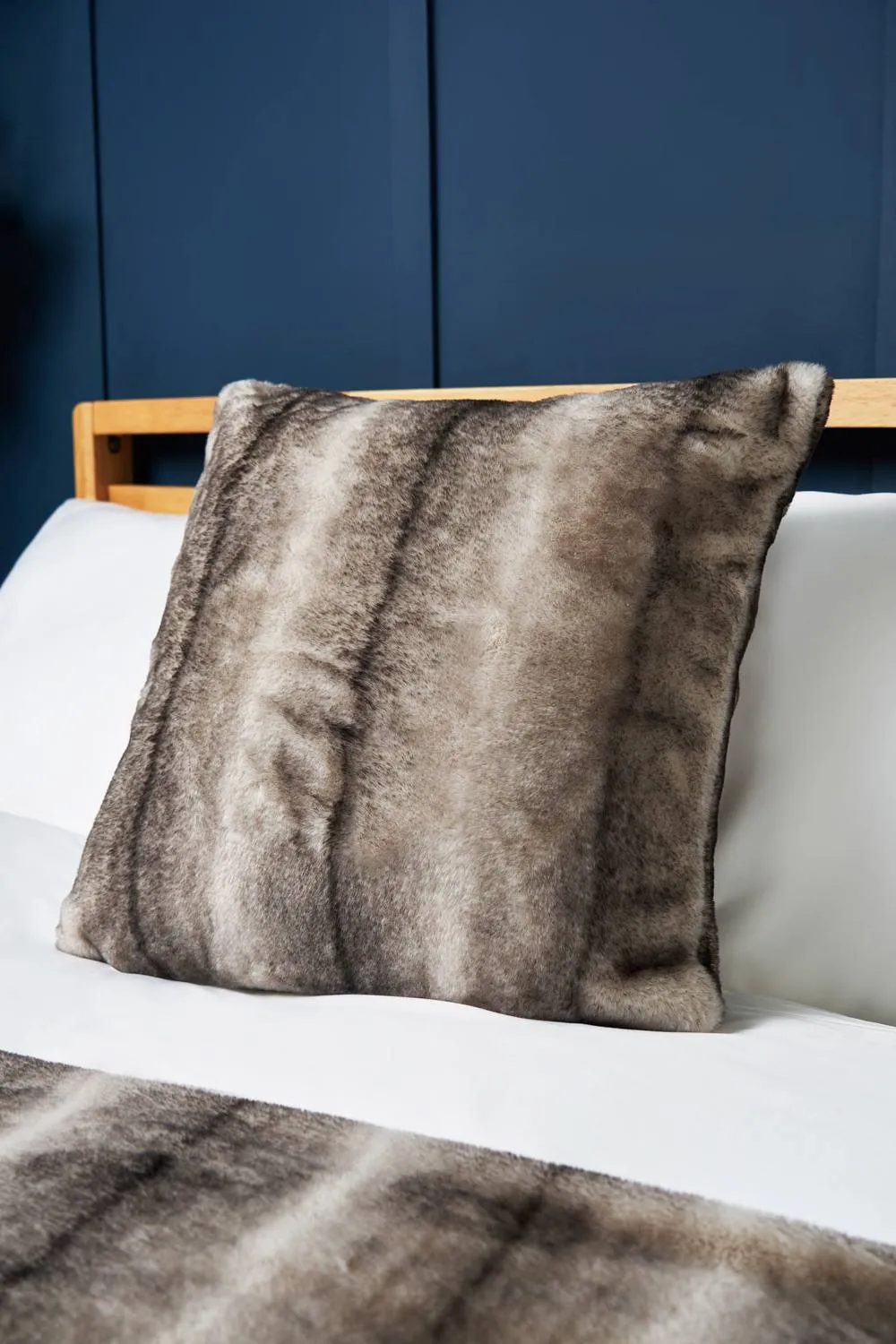 BHS Alaskan Faux Fur Natural Cushion
