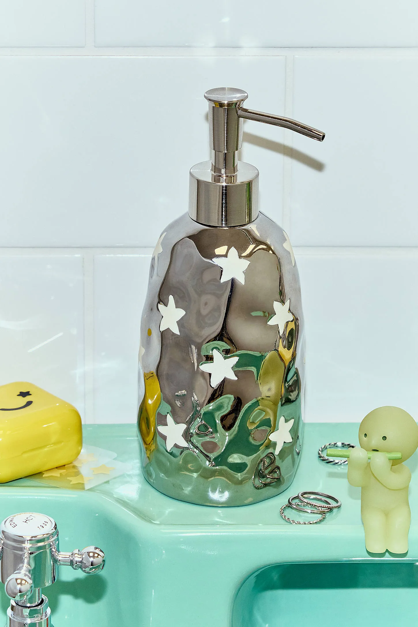 Star Chrome Soap Dispenser - Silver