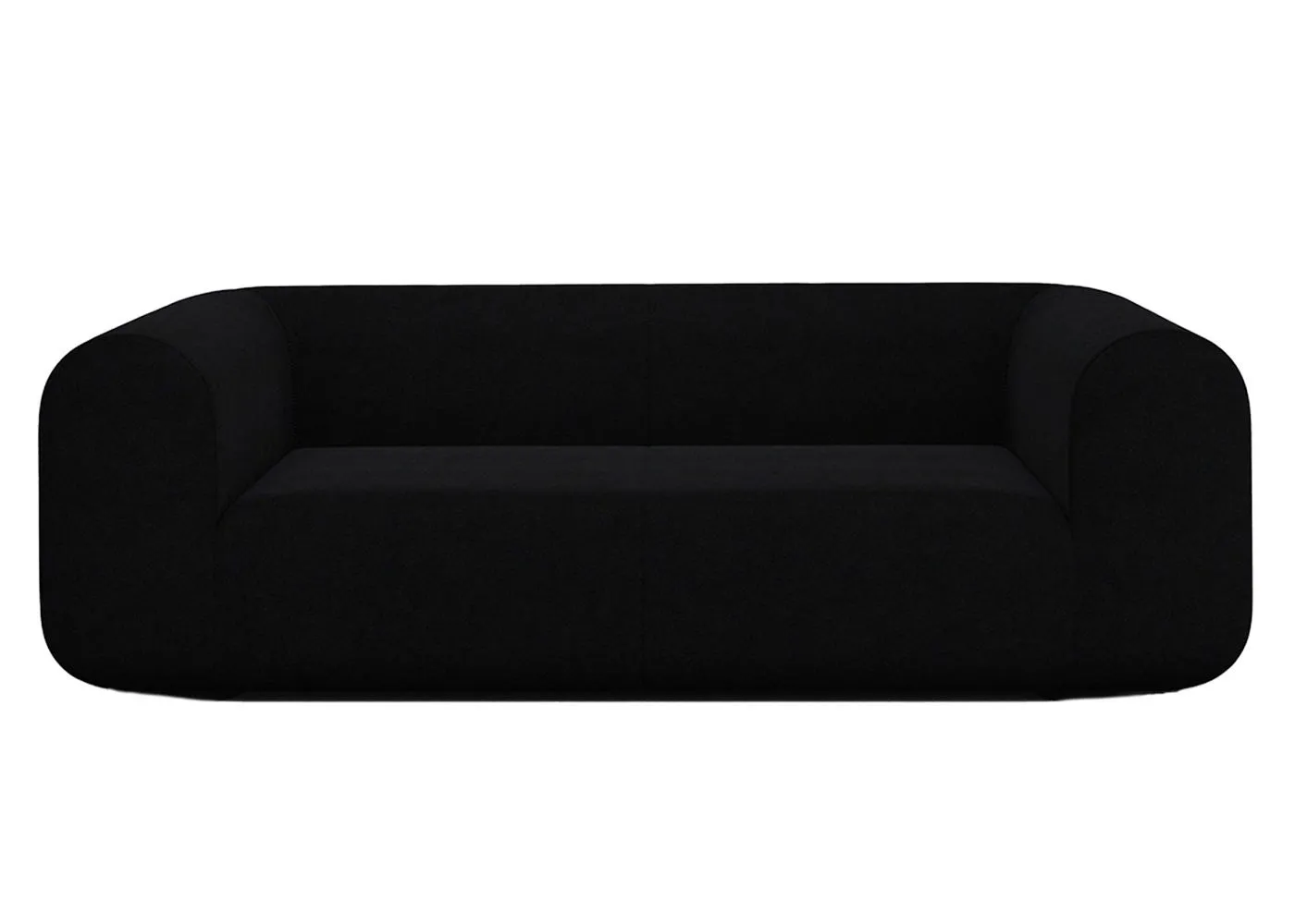 Tom Dixon Plump 2.5 Seater Sofa Config 1 Hallingdal 0190 Black Legs
