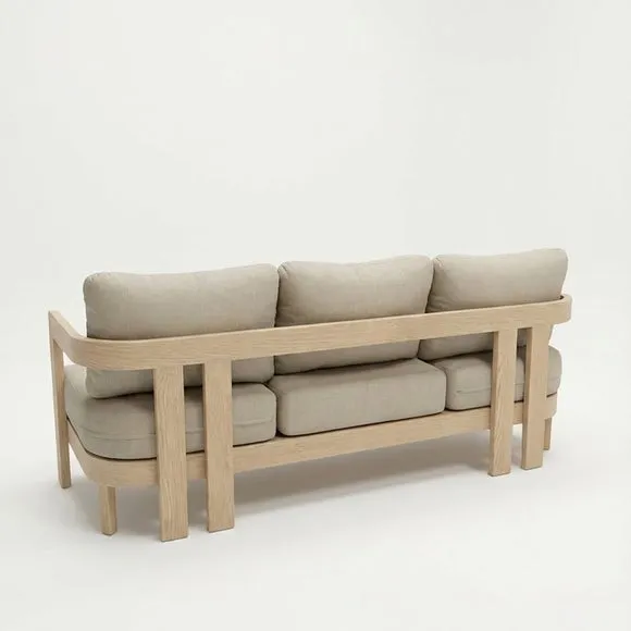 Evora 5 Seater Wood Lounging Set With Coffee Table 3