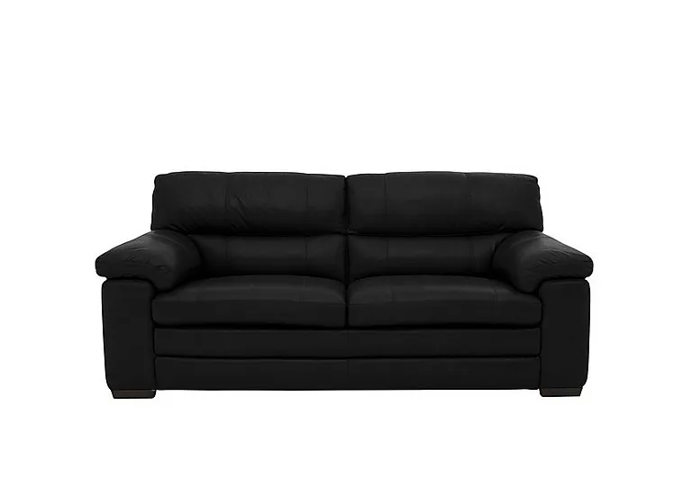 Cozee Leather 2.5 Seater Sofa - Black