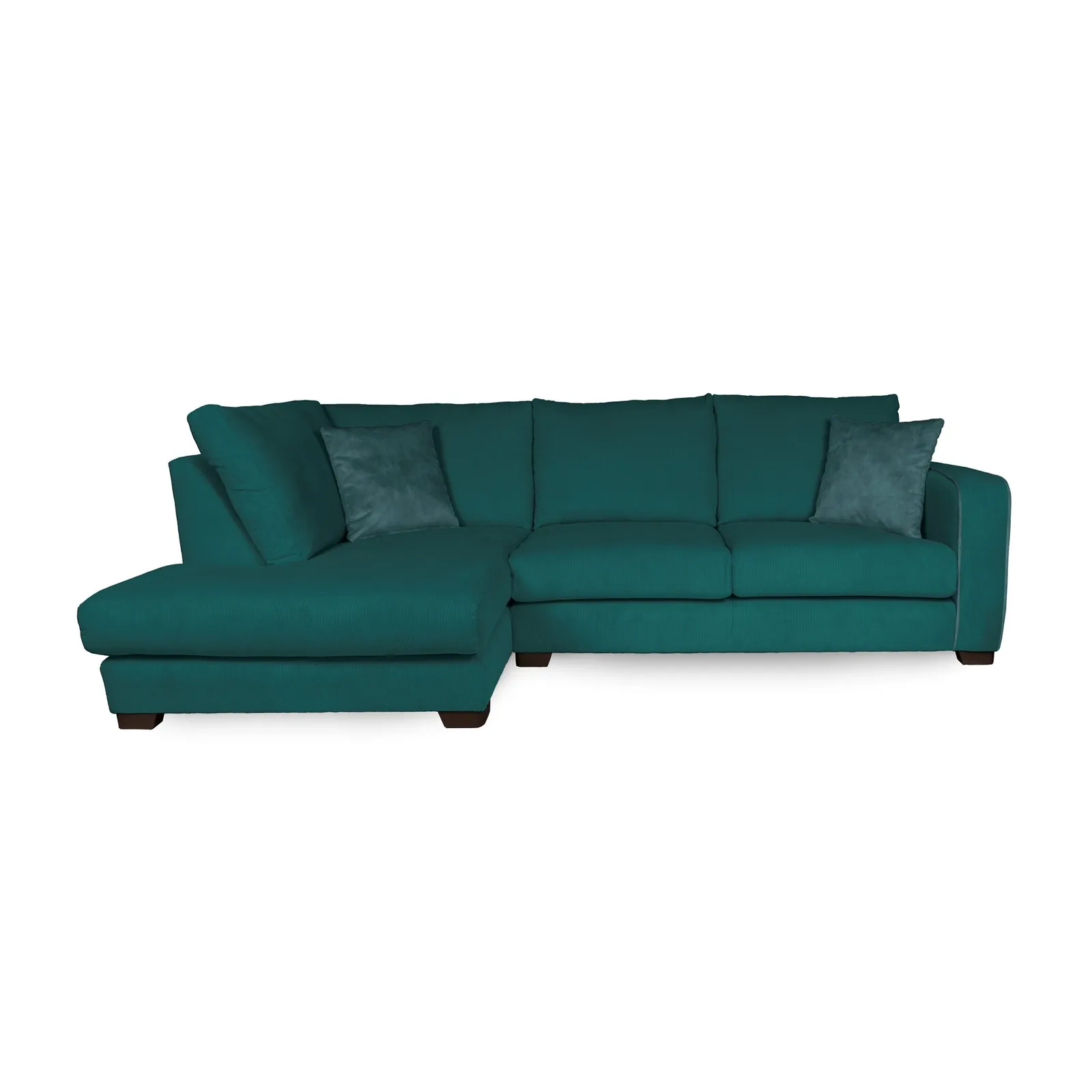 Carson Corduroy Left Hand Corner Sofa Green