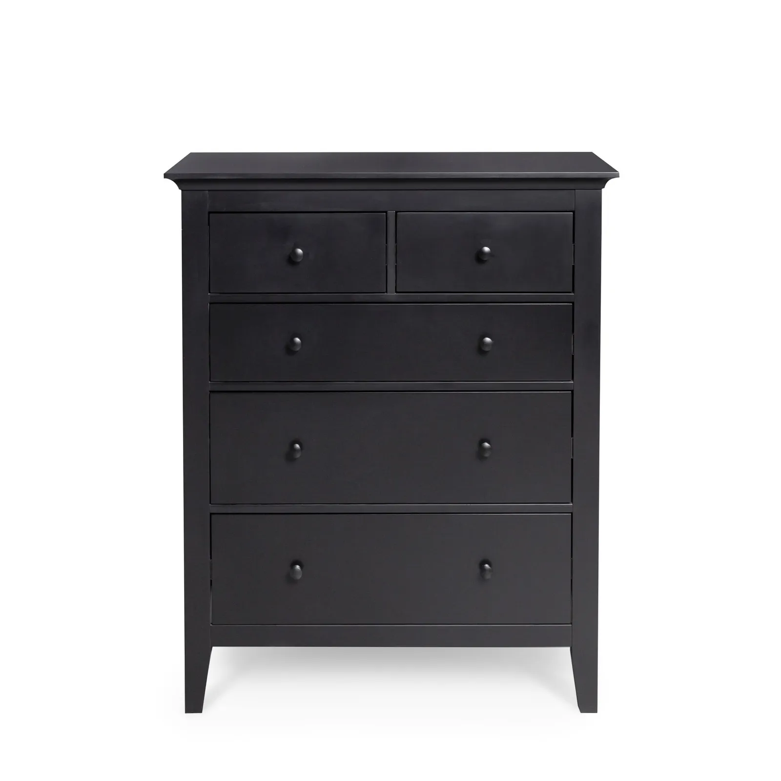Lynton Black 5 Drawer Chest Black