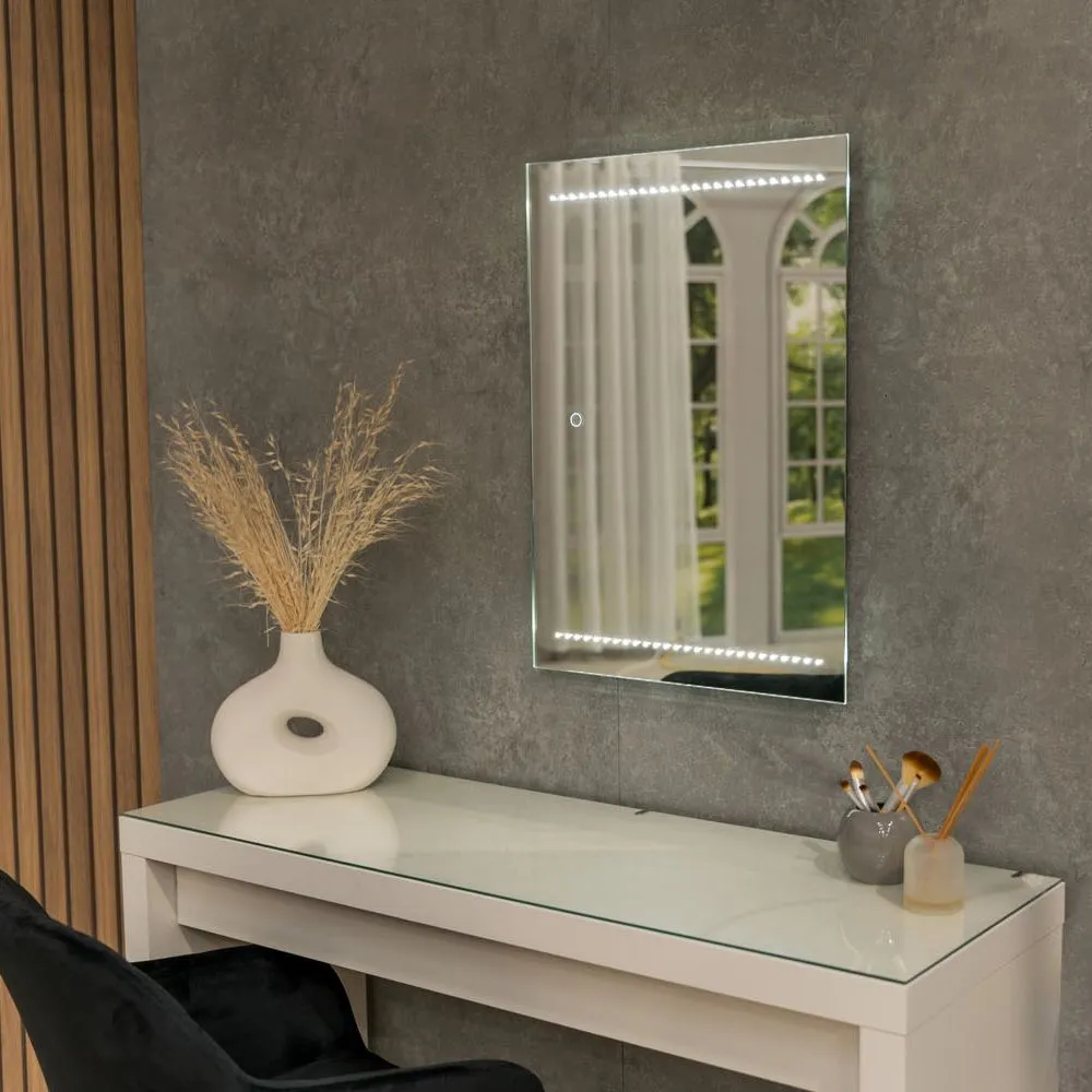 ValueLights Mirror IP44 Bathroom Demister Touch Control LED Strip 50 x 70cm Mirror Light in Silver 3