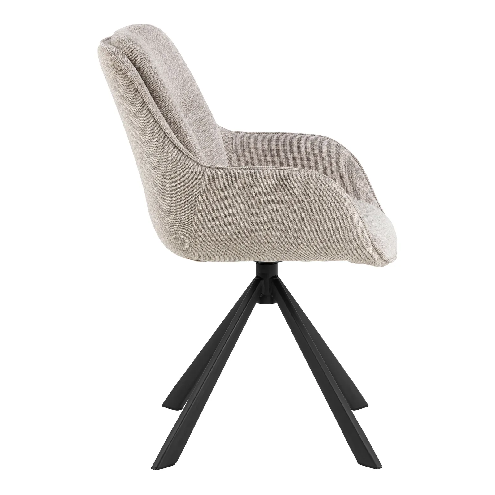 Furniture To Go Carrie Swivel Dining Chair in Sand Set of 2 in Light Grey 3
