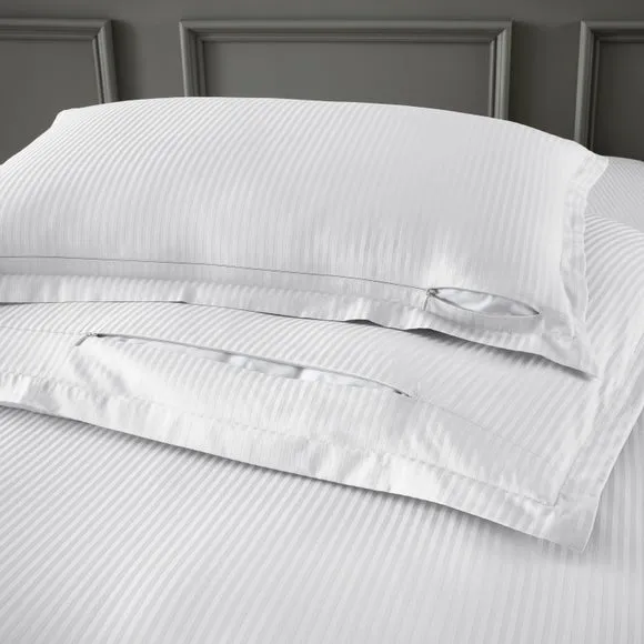 Hotel Cotton Stripe 400 Thread Count Oxford Pillowcase Pair 2
