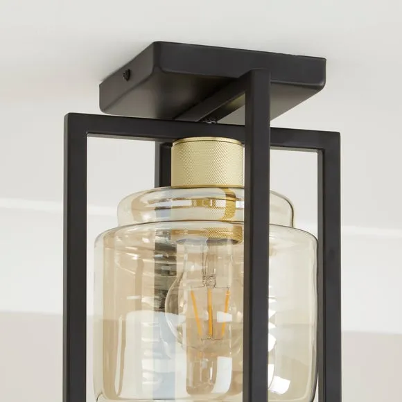 Seattle Industrial Flush Ceiling Light 3