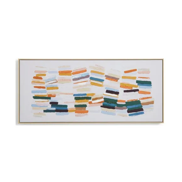 Elements Dashes Framed Canvas 3