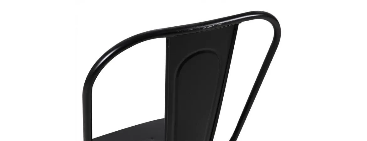 IH Design Franciscan Metal Chair Black Upcycled Industrial Vintage Mintis Pair 3