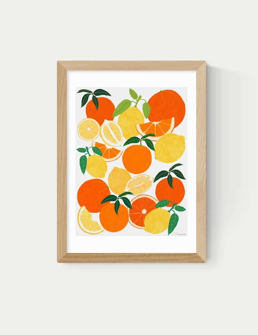 East End Prints Orange and Lemon Harvest Framed Art Natural