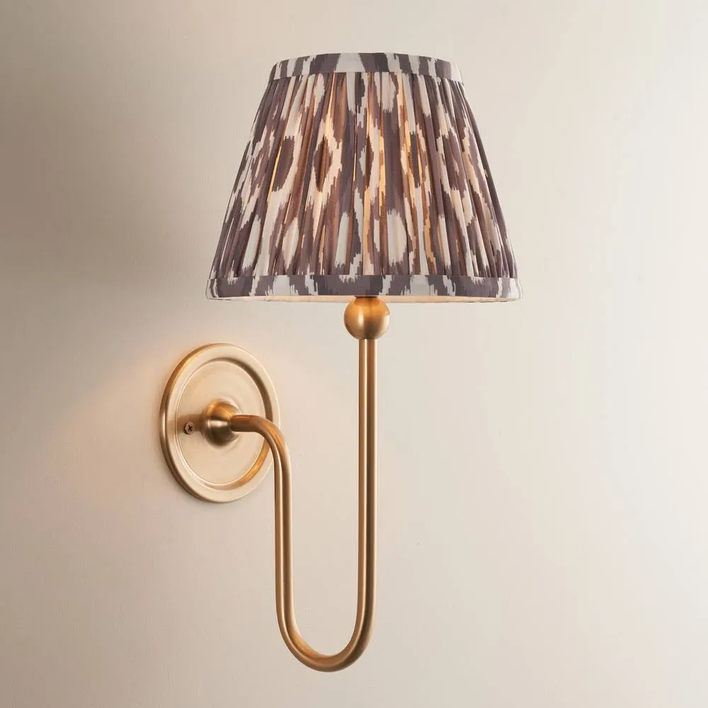 Netlighting Santiago Wall Light Grey Fabric Ikat Shade 20cm B22 2