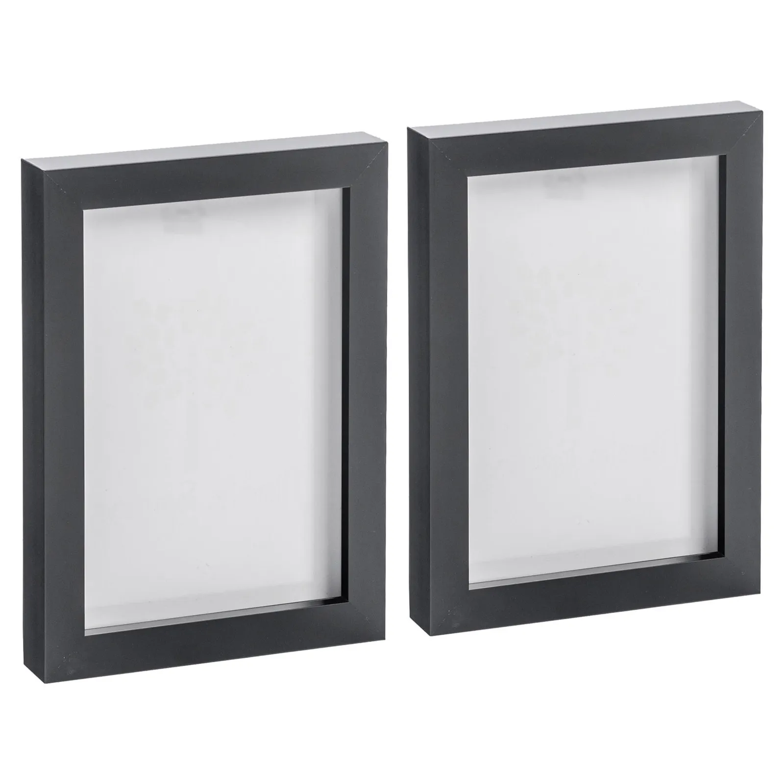 Nicola Spring Photo Frames - 5" x 7" - Pack of 2 in Black