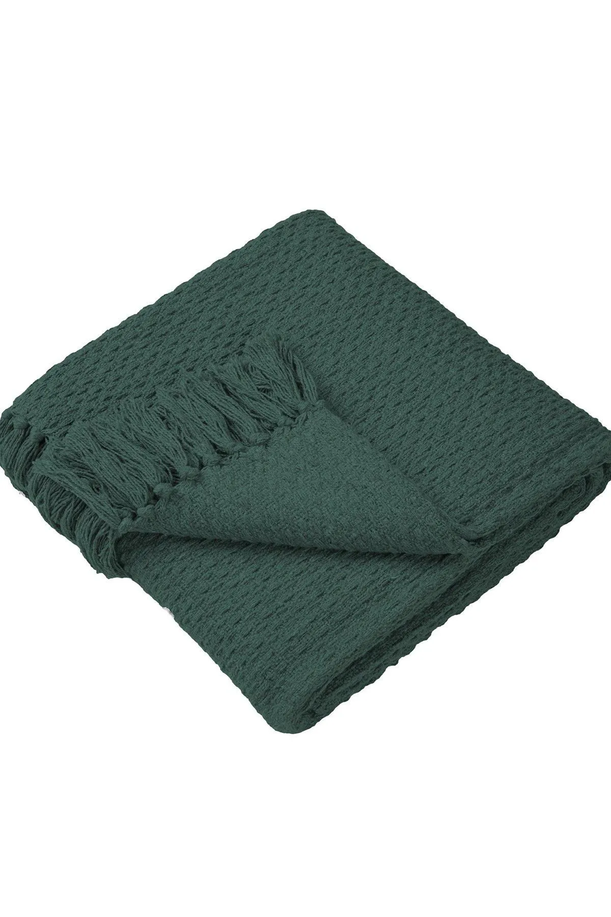 Drift Home 'Hayden' Textured Woven Throw in Green
