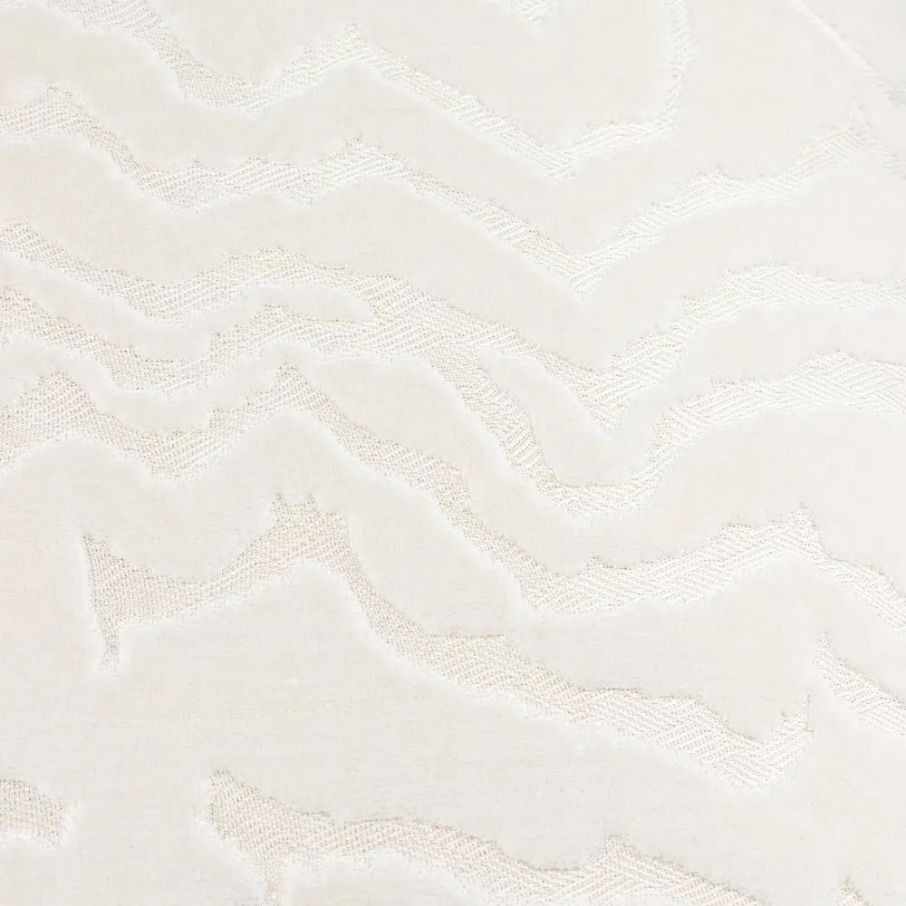 Paoletti Tierra Cut Velvet Abstract Cushion in White 4