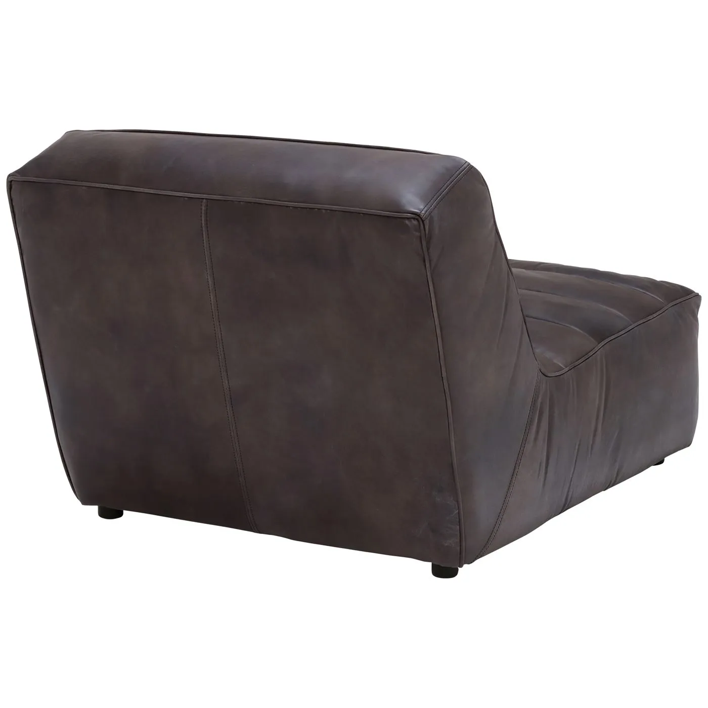 Timothy Oulton Shabby Sectional 1 Seater Modular Sofa, Black Leather | Barker & Stonehouse 6