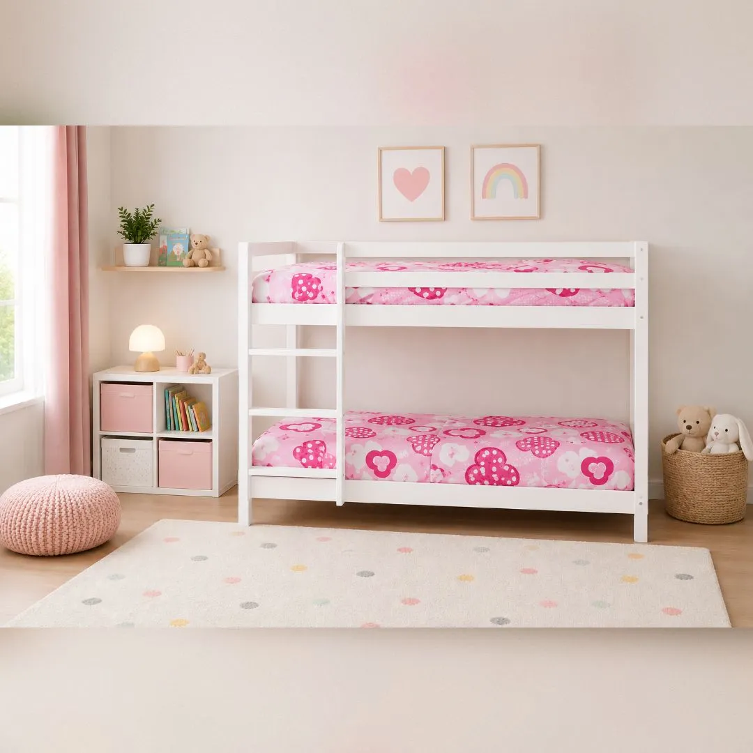 Comfy Living Ltd Wooden Bunkbed In Various Colours & Sizes in White
