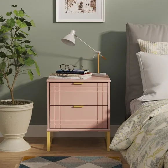 Darlton 2 Drawer Bedside Table 1