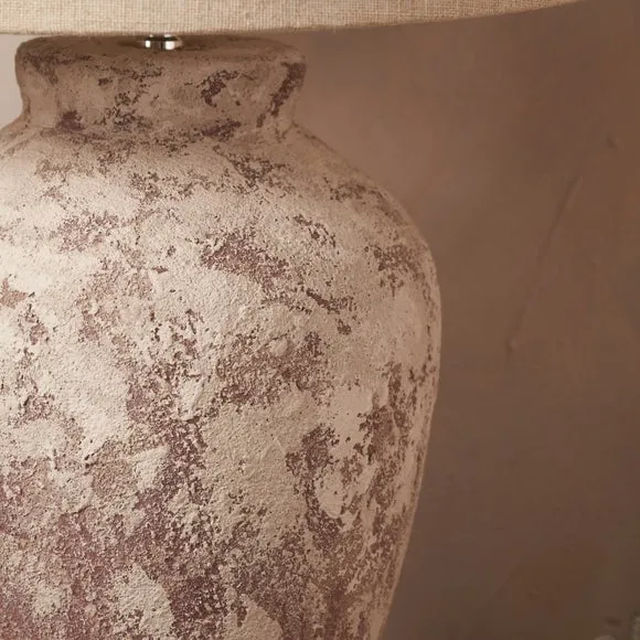 Pacific Lifestyle Vanda Clay Stone Textured Ceramic Table Lamp 6