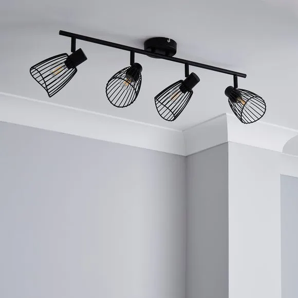 Elements Jaula 4 Light Semi Flush Spotlight Bar 2