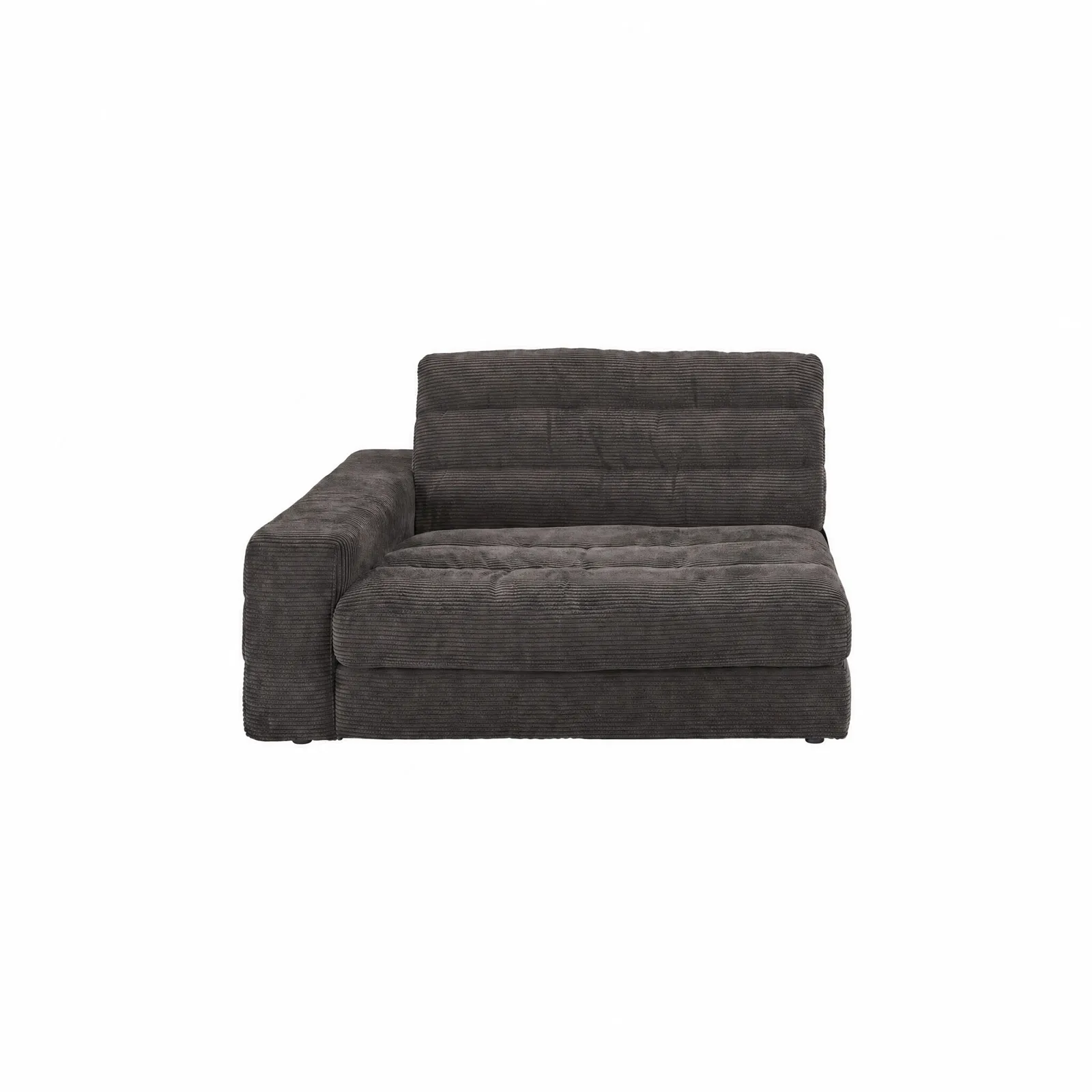 Twain Medium 1.5 Seater Armrest Left Modular Sofa, Brown Fabric | Barker & Stonehouse 2
