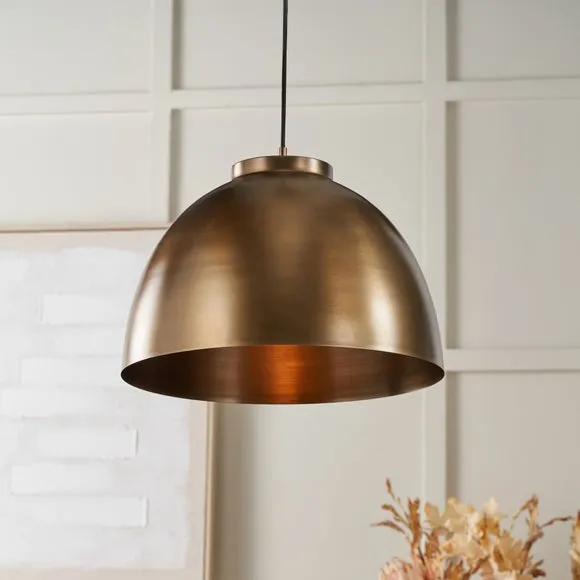 Return - Pacific Lifestyle Harlem Adjustable Pendant Light, Antique Brass