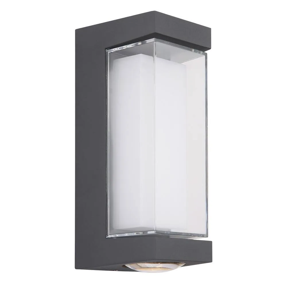 Netlighting Plixon Outdoor Modern Wall Lamp Anthracite Matt IP54 LED 3000K in Grey 2