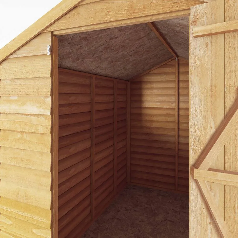 Mercia 7 x 5 Feet Overlap Apex Windowless Shed - L215 x W160.3 x H191.9 cm in Brown 5