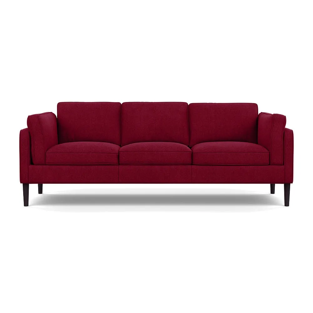 Heal's Sonno 4 Str Sofa St Moritz Wool Red 74 Black Feet