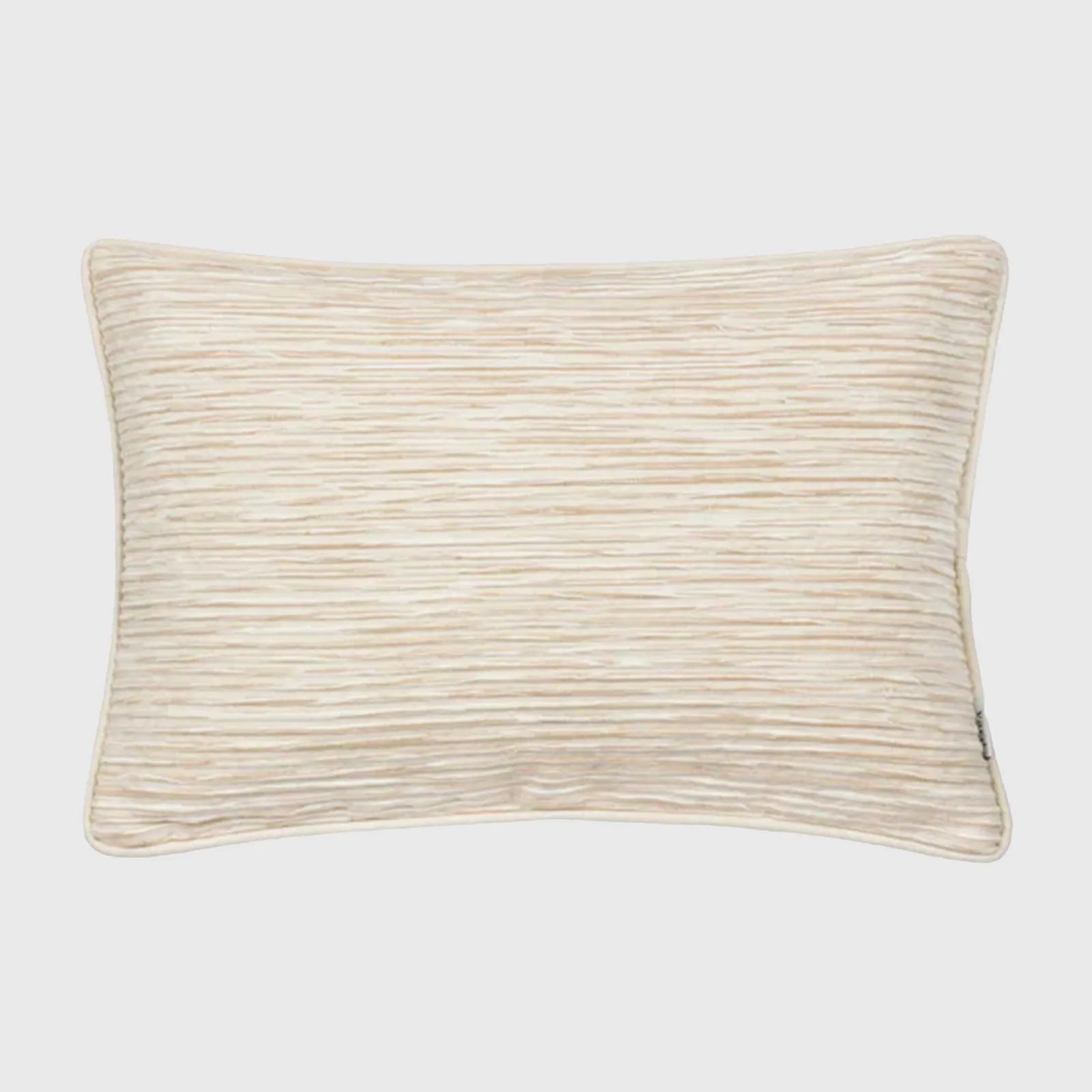 Natural Ribbed Cushion, Square, Neutral Cotton | Barker & Stonehouse
