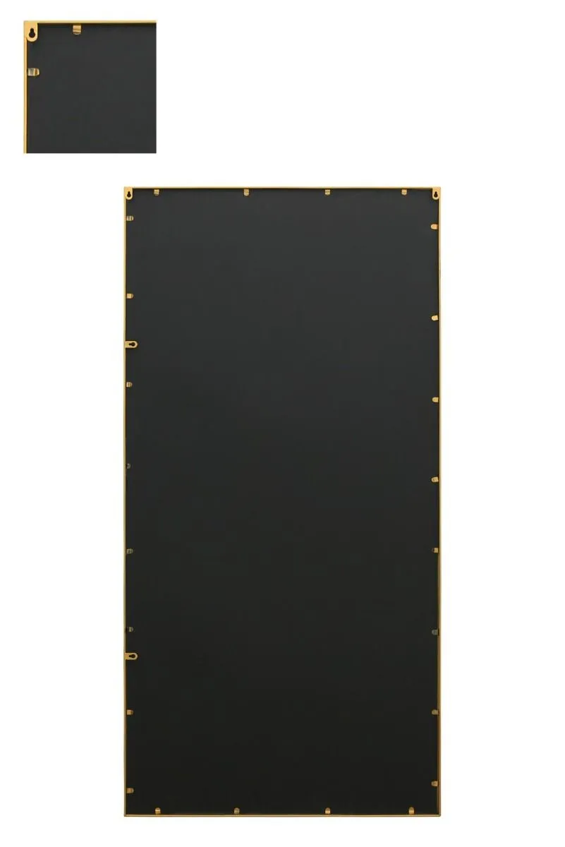 MirrorOutlet Gold Metal Framed Window Wall or Leaner Mirror 71" X 35" (180 X 90CM) 4