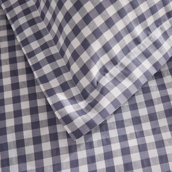Portloe Gingham Woven 100% Cotton Continental Pillowcase 4