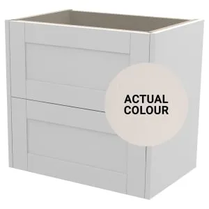 Duarti By Calypso Highwood 600mm Slimline 2 Drawer Wall Hung Vanity Unit - Taupe