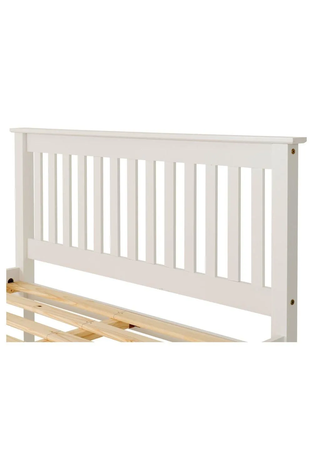 Seconique Monaco 4' Small Double Bed High Foot End in White 5