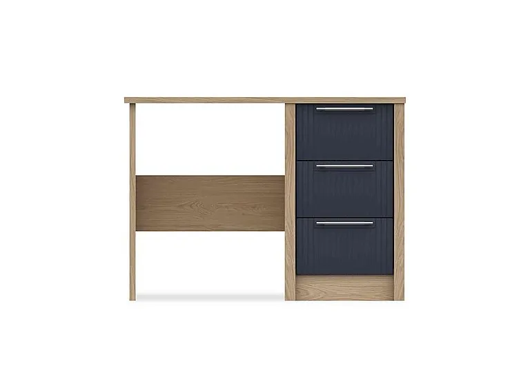 Chelsea 3 Drawer Dressing Table with Silver Handles - Royal Blue