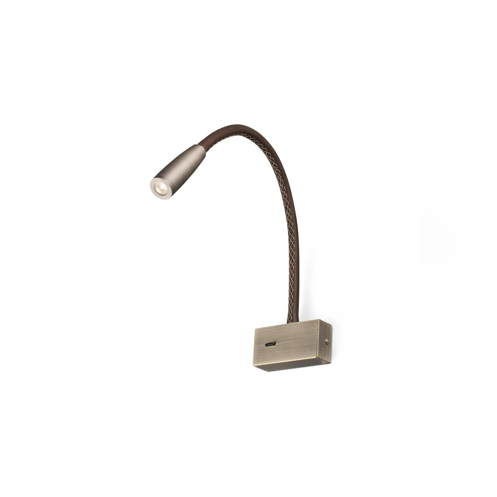 Netlighting Lead Led Leather Bronze Reading Light 3W 3000K