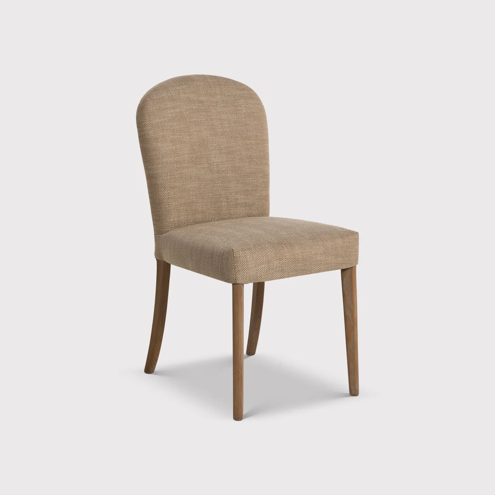 Maurice Dining Chair H'bone+Tan Handle, Neutral Fabric | Barker & Stonehouse 2