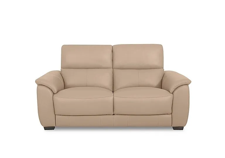 Saffron Leather 2 Seater Sofa - BV Pebble