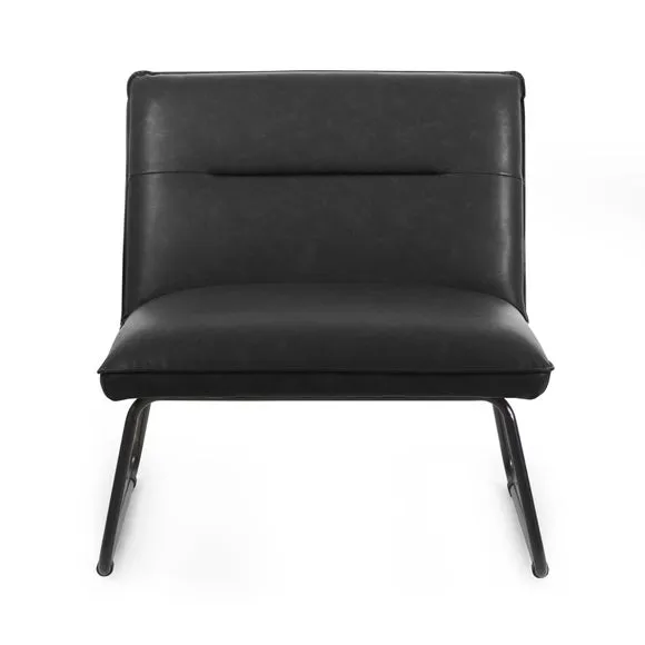 Saxon Faux Leather Lounge Chair 6