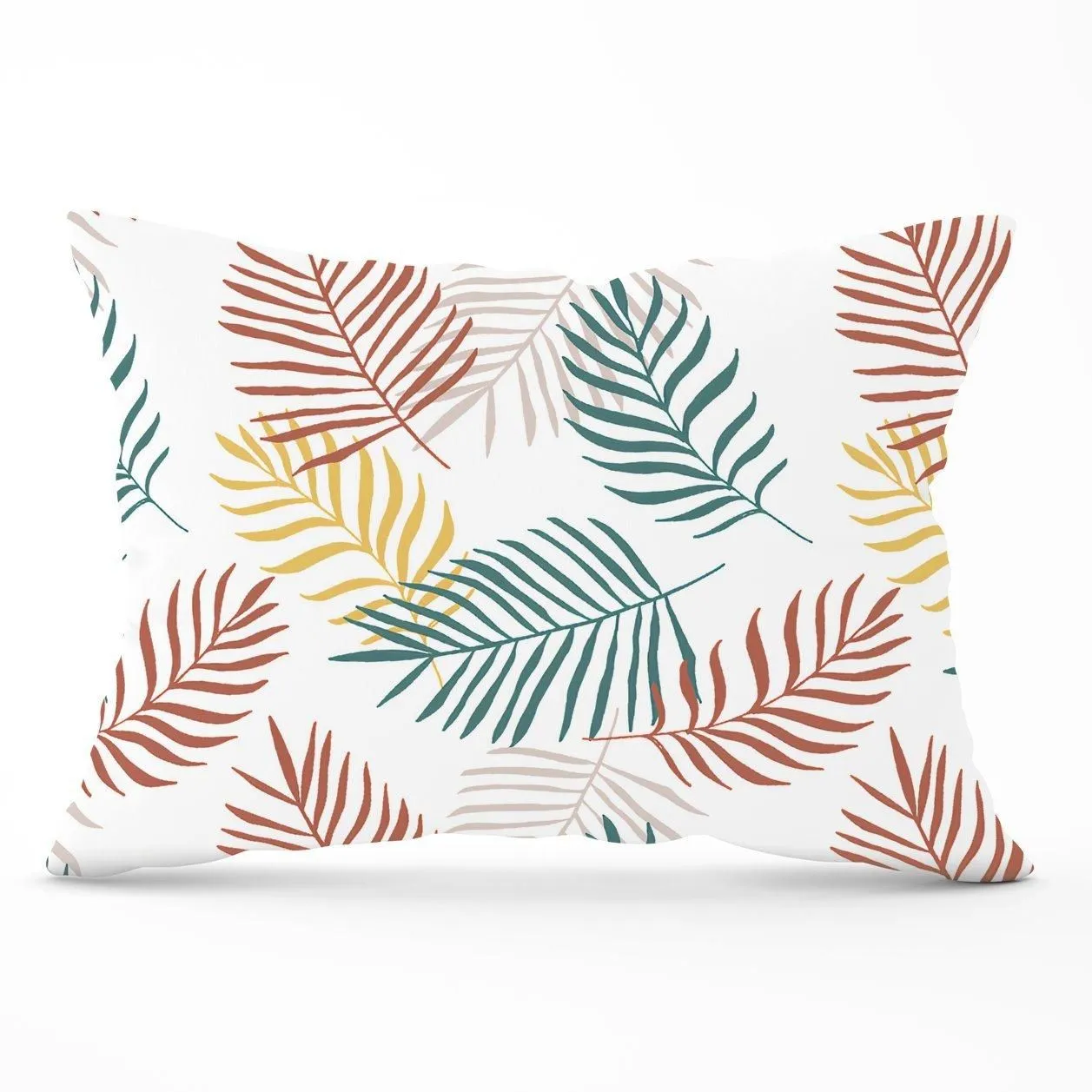 Warren Reed - Designer Palm Branches In Natural Colors Cushions in Green